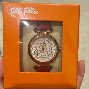 Brand New Folli Follie Women's Red and Gold Watch